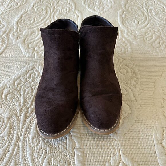 SEVEN7 Cisco Kid Bootie chocolate brown faux suede women's size 10 - Picture 8 of 8